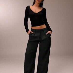 Forever 21 Black Wide-Leg Pants